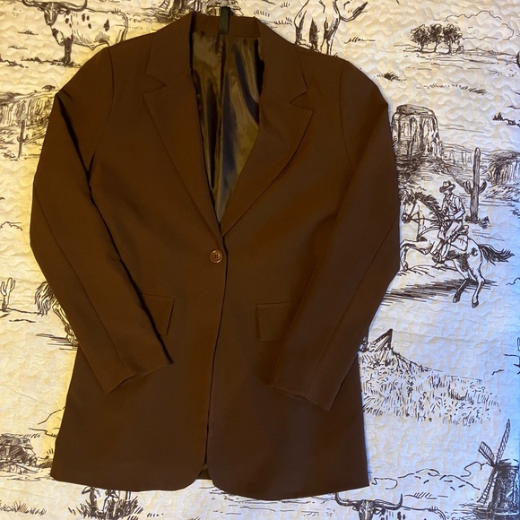 Classic Brown Women's Blazer - Picture 1 of 7